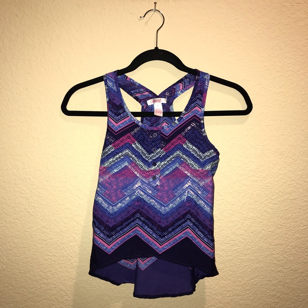 Purple Tribal Print Tank Top